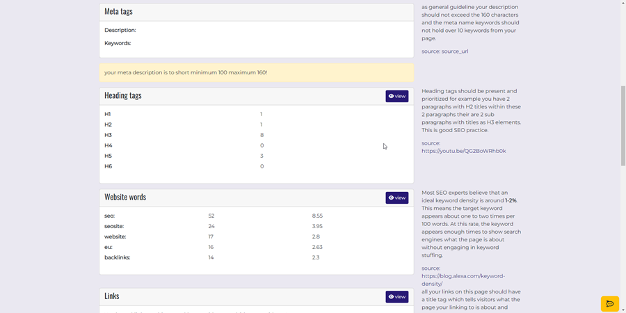 screenshot view page seo control panel